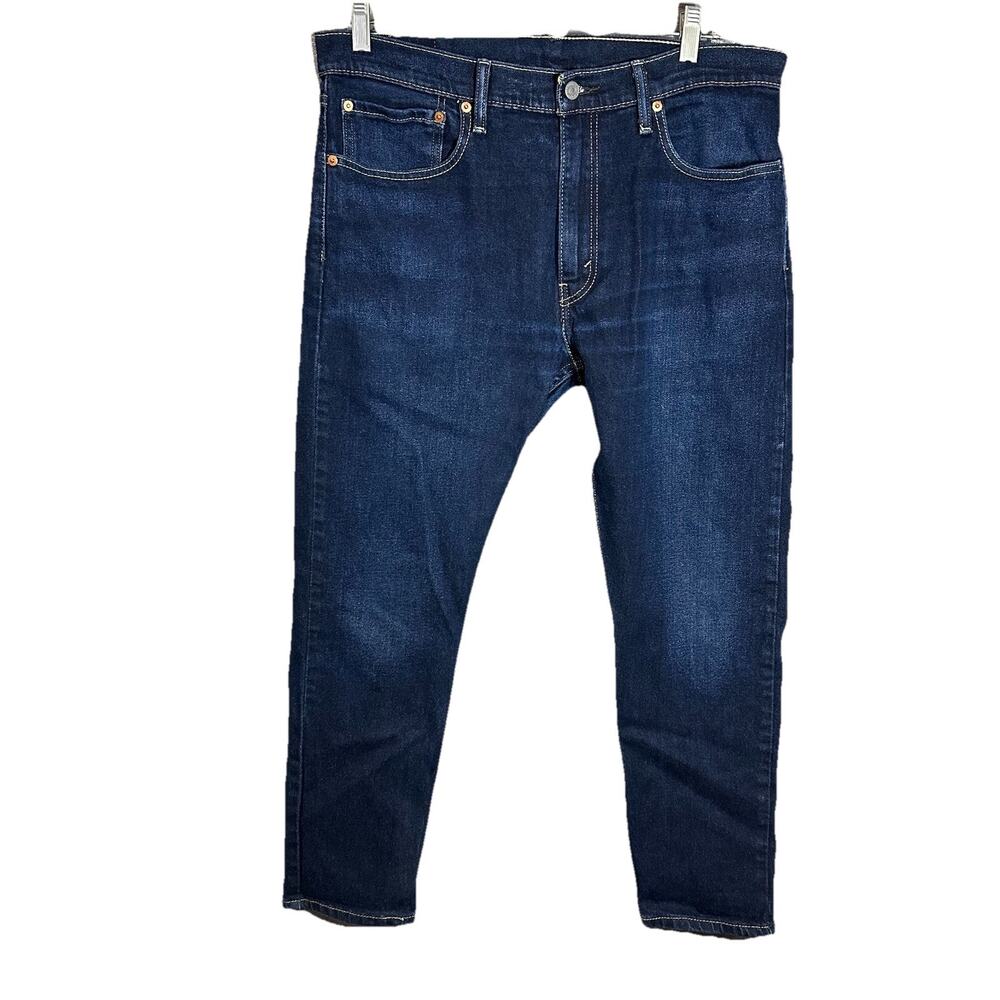 Levis 512 Jeans 36x26 Dark Wash Denim Rare Double Tag Pocket Mistake Print